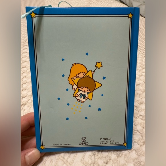 Rare 1976 Little Twins Stars Dear Diary Hard Cover Notebook & Bookmark Kiki Lala - Picture 3 of 10